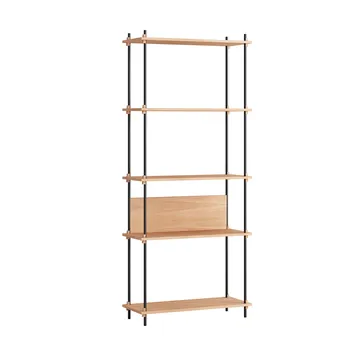 Shelving System classic hylle - Eik-black, 86x200x35 cm, S.200.1.A - MOEBE