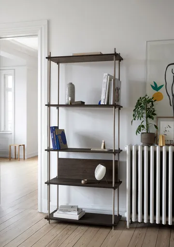 Shelving System classic hylle - Eik-black, 86x200x35 cm, S.200.1.A - MOEBE