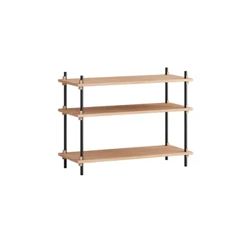 Shelving System classic hylle - Eik-black, 86x65x35 cm, S.65.1.A - MOEBE
