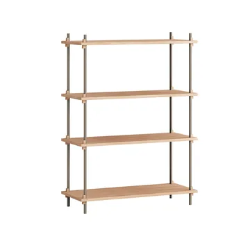 Shelving System classic hylle - Eik-warm grey, 86x115x35 cm, S.115.1.A - MOEBE