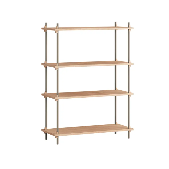 Shelving System classic hylle - Eik-warm grey, 86x115x35 cm, S.115.1.A - MOEBE