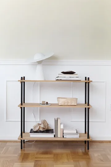 Shelving System classic hylle - Eik-warm grey, 86x115x35 cm, S.115.1.A - MOEBE