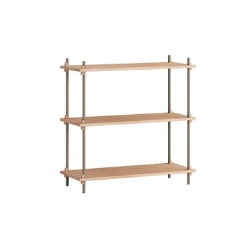 Shelving System classic hylle - Eik-warm grey, 86x85x35 cm, S.85.1.A - MOEBE
