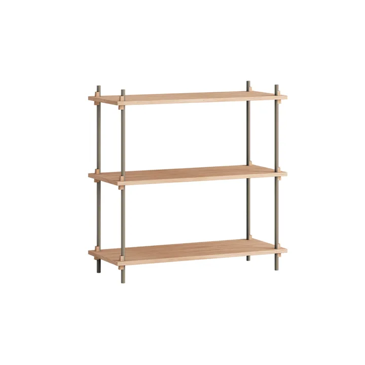 Shelving System classic hylle - Eik-warm grey, 86x85x35 cm, S.85.1.A - MOEBE