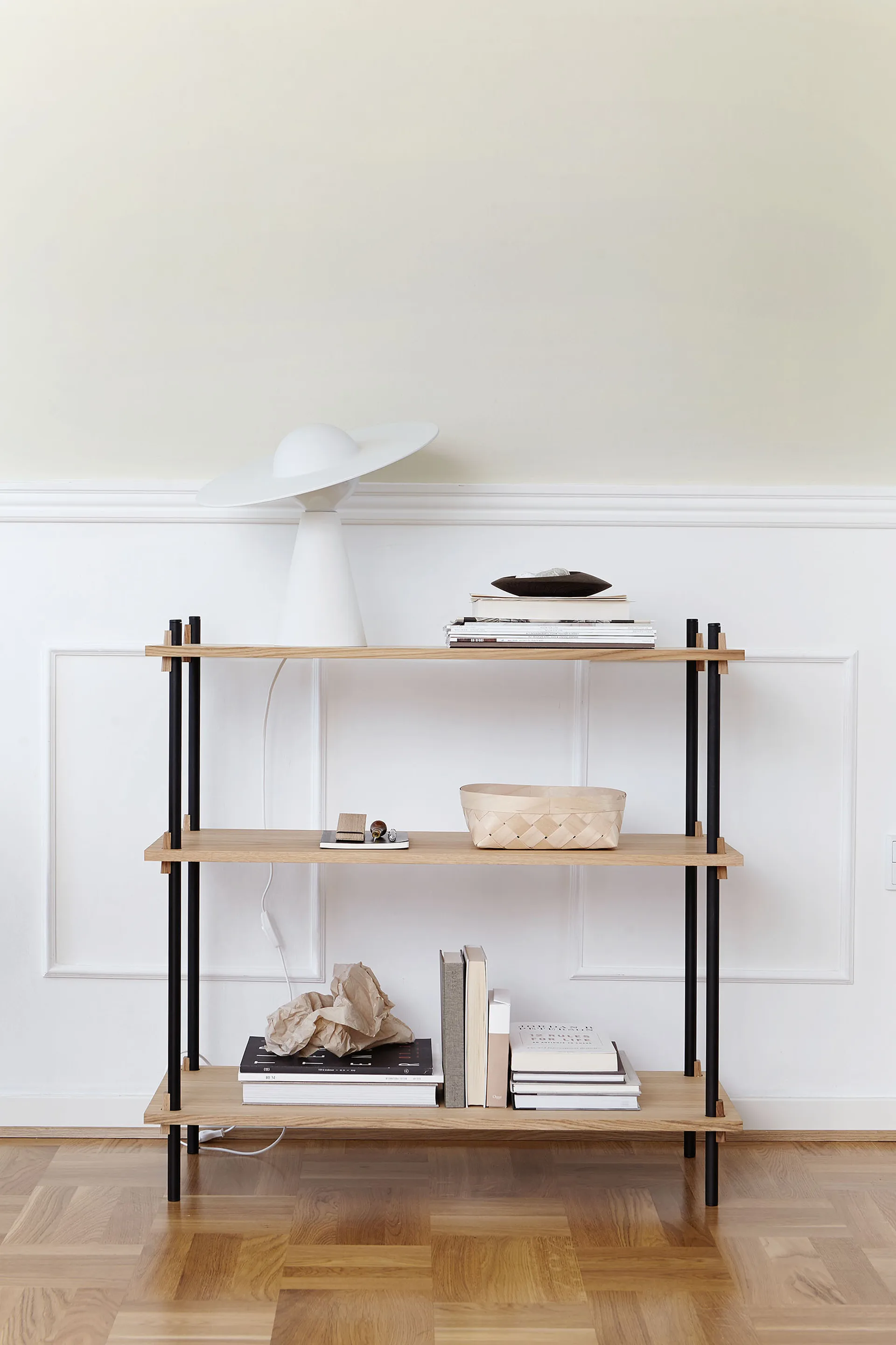 Shelving System classic hylle, Eik-white, 86x65x35 cm, S.65.1.A MOEBE