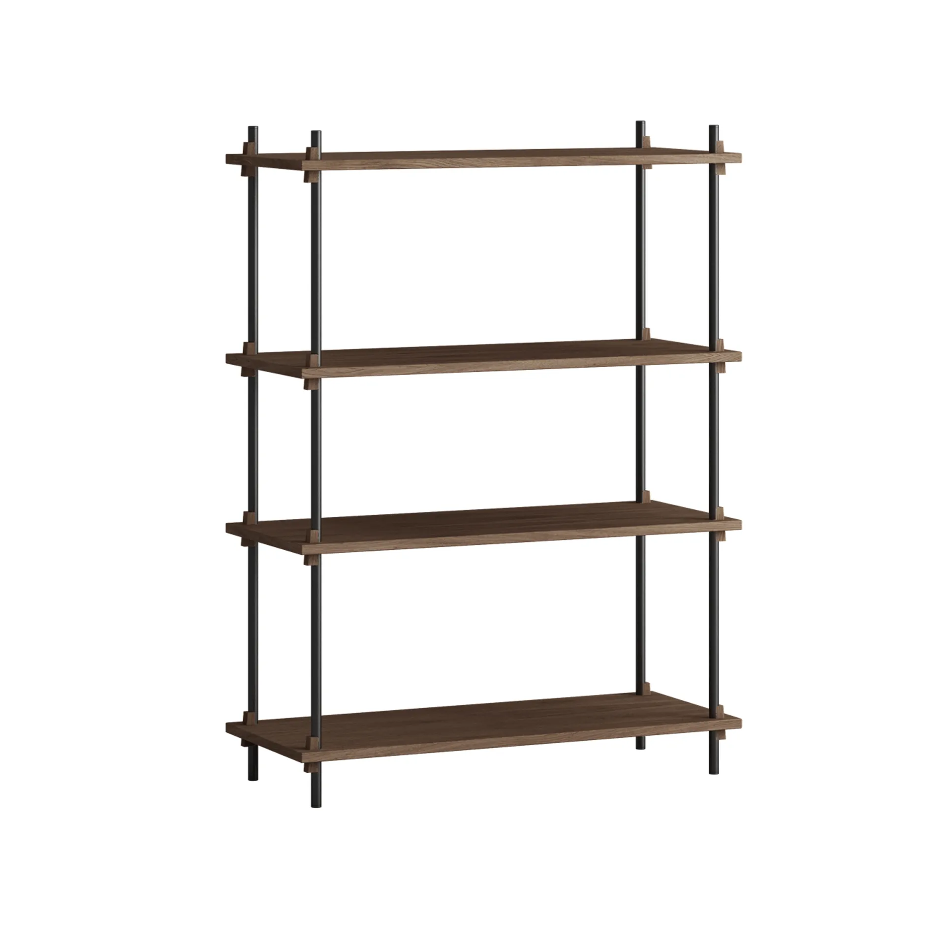 Shelving System classic hylle, Røkt eik-black, 86x115x35 cm, S.115.1.A MOEBE