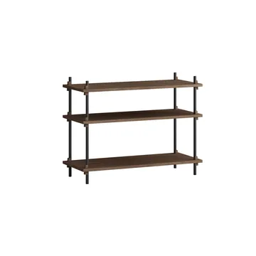 Shelving System classic hylle - Røkt eik-black, 86x65x35 cm, S.65.1.A - MOEBE