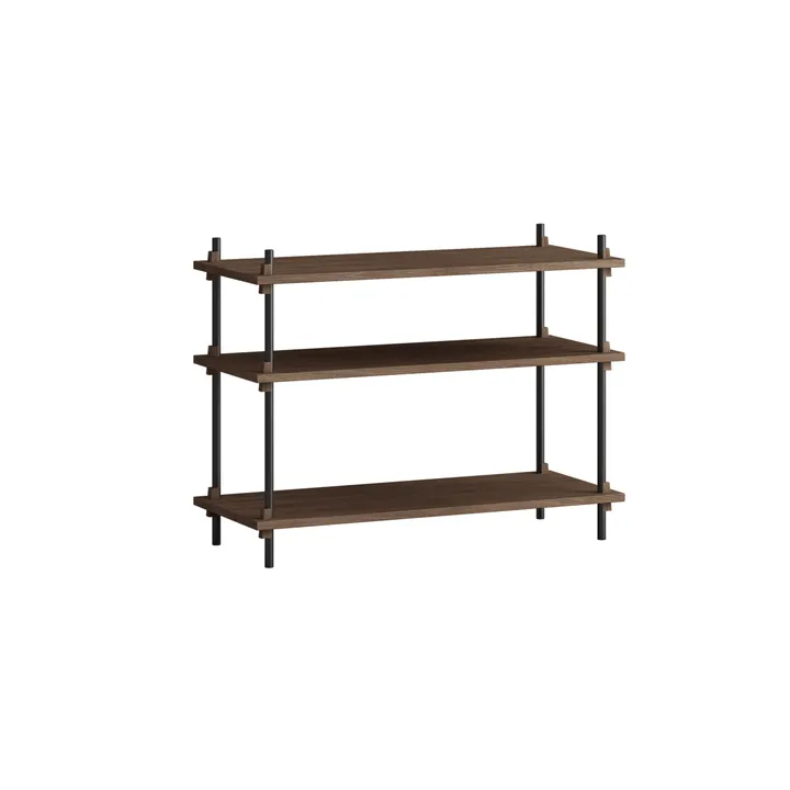 Shelving System classic hylle - Røkt eik-black, 86x65x35 cm, S.65.1.A - MOEBE