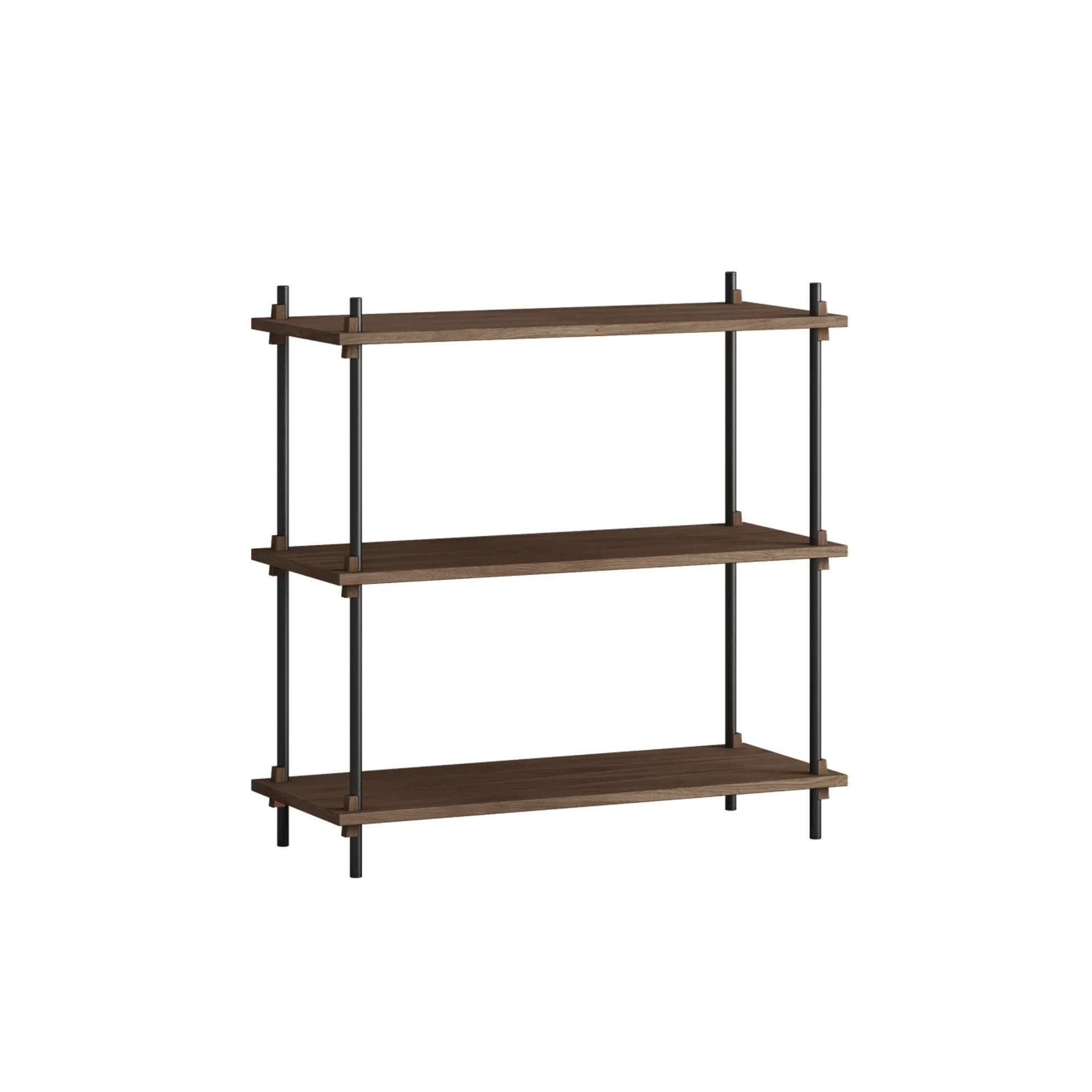 Shelving System classic hylle, Røkt eik-black, 86x85x35 cm, S.85.1.A MOEBE