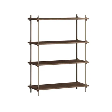 Shelving System classic hylle - Røkt eik-warm grey, 86x115x35 cm, S.115.1.A - MOEBE