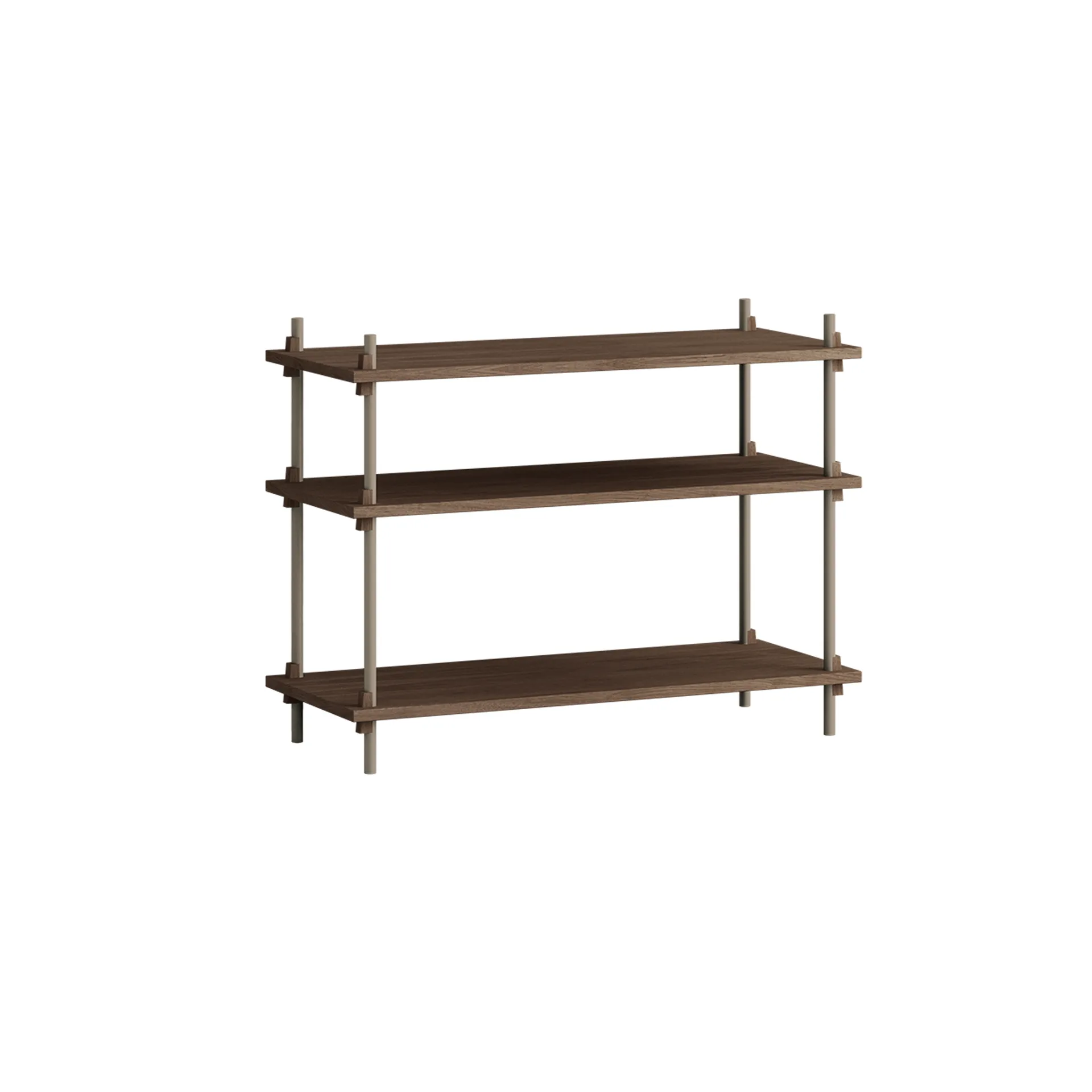 Shelving System classic hylle, Røkt eik-warm grey, 86x65x35 cm, S.65.1.A MOEBE