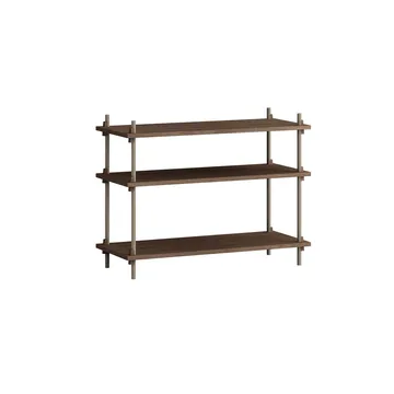 Shelving System classic hylle - Røkt eik-warm grey, 86x65x35 cm, S.65.1.A - MOEBE