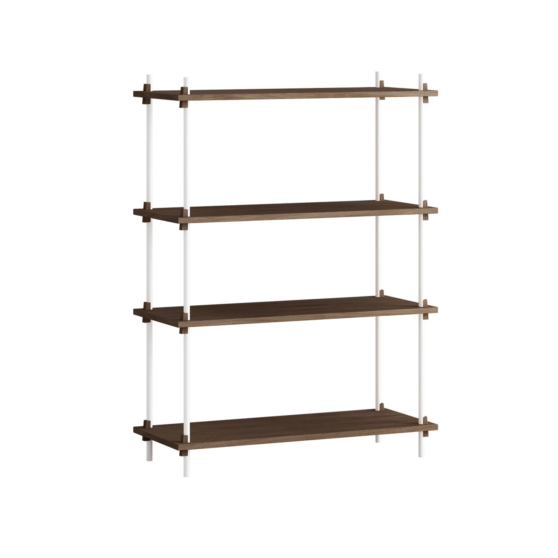 Shelving System classic hylle, Røkt eik-white, 86x115x35 cm, S.115.1.A MOEBE