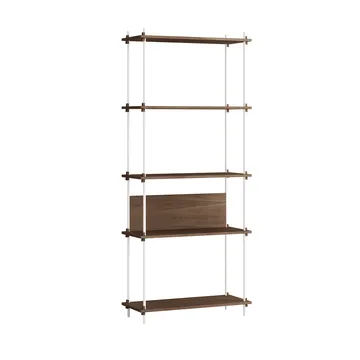 Shelving System classic hylle - Røkt eik-white, 86x200x35 cm, S.200.1.A - MOEBE