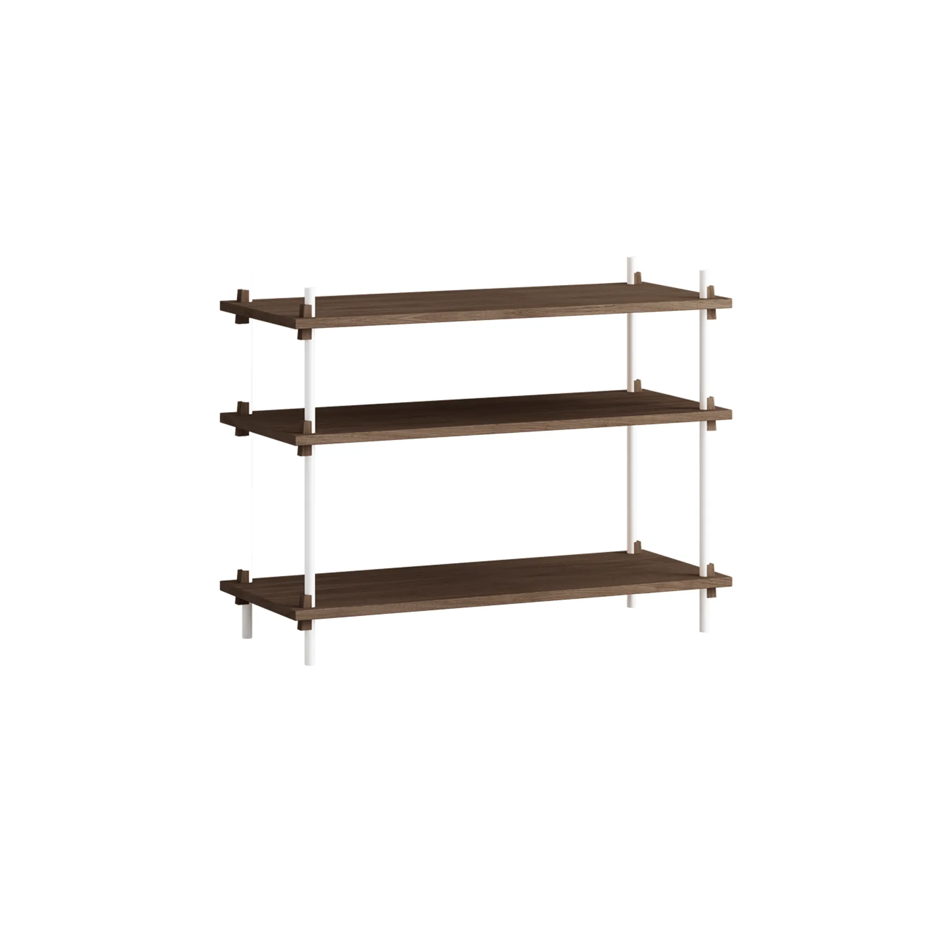 Shelving System classic hylle, Røkt eik-white, 86x65x35 cm, S.65.1.A MOEBE