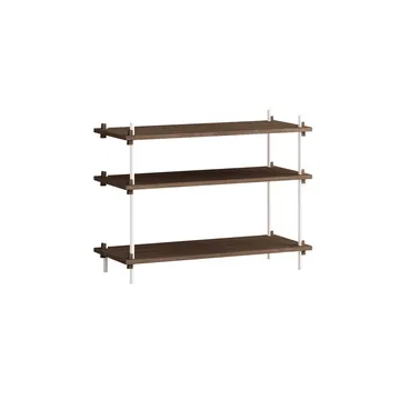 Shelving System classic hylle - Røkt eik-white, 86x65x35 cm, S.65.1.A - MOEBE