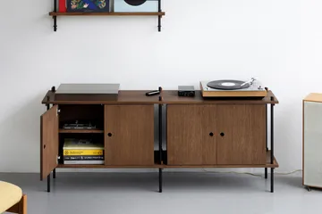 Shelving System sideboard - Eik-black, 163x65x35 cm, S.65.2.D - MOEBE