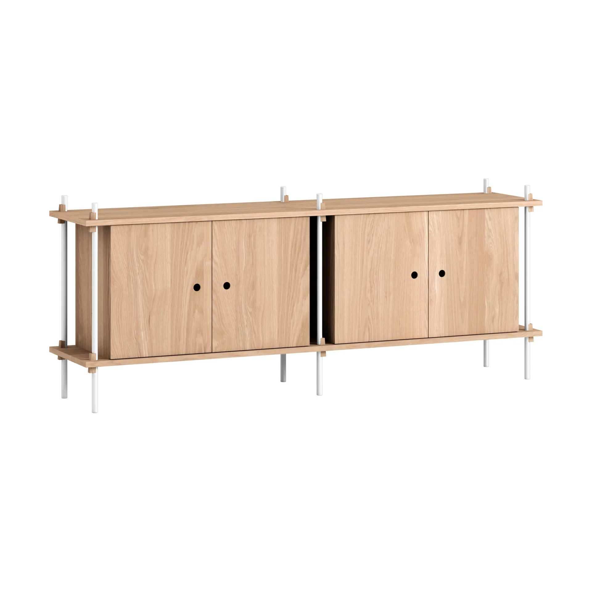 Shelving System sideboard, Eik-white, 163x65x35 cm, S.65.2.D MOEBE