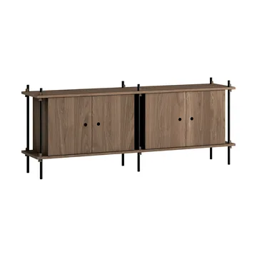 Shelving System sideboard - Røkt eik-black, 163x65x35 cm, S.65.2.D - MOEBE