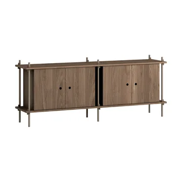 Shelving System sideboard - Røkt eik-black, 163x65x35 cm, S.65.2.D - MOEBE