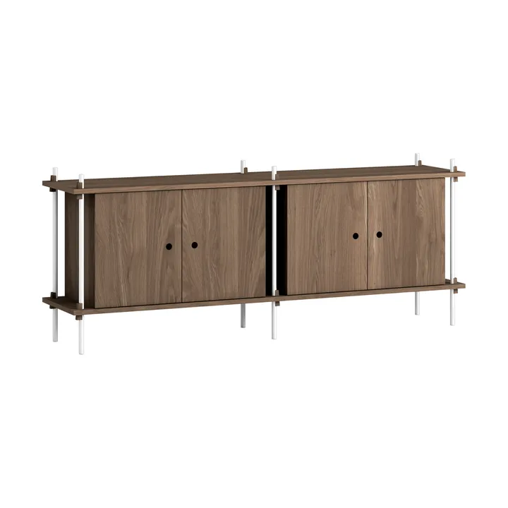 Shelving System sideboard - Røkt eik-white, 163x65x35 cm, S.65.2.D - MOEBE