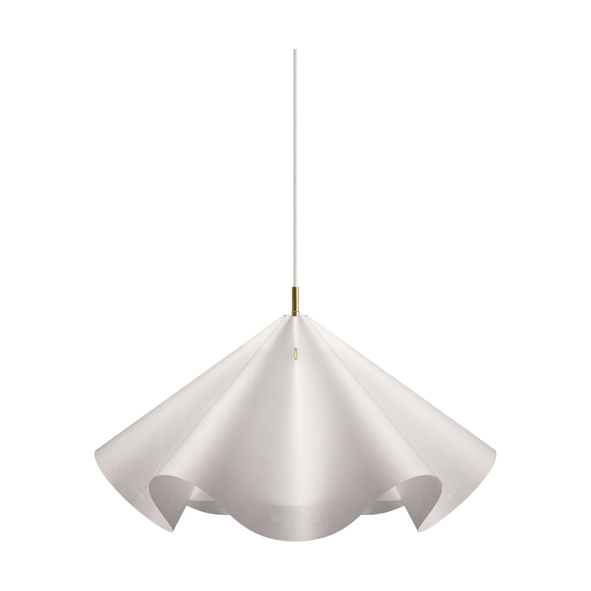 Sinuate pendel, White-brass, stor Ø75x40 cm MOEBE
