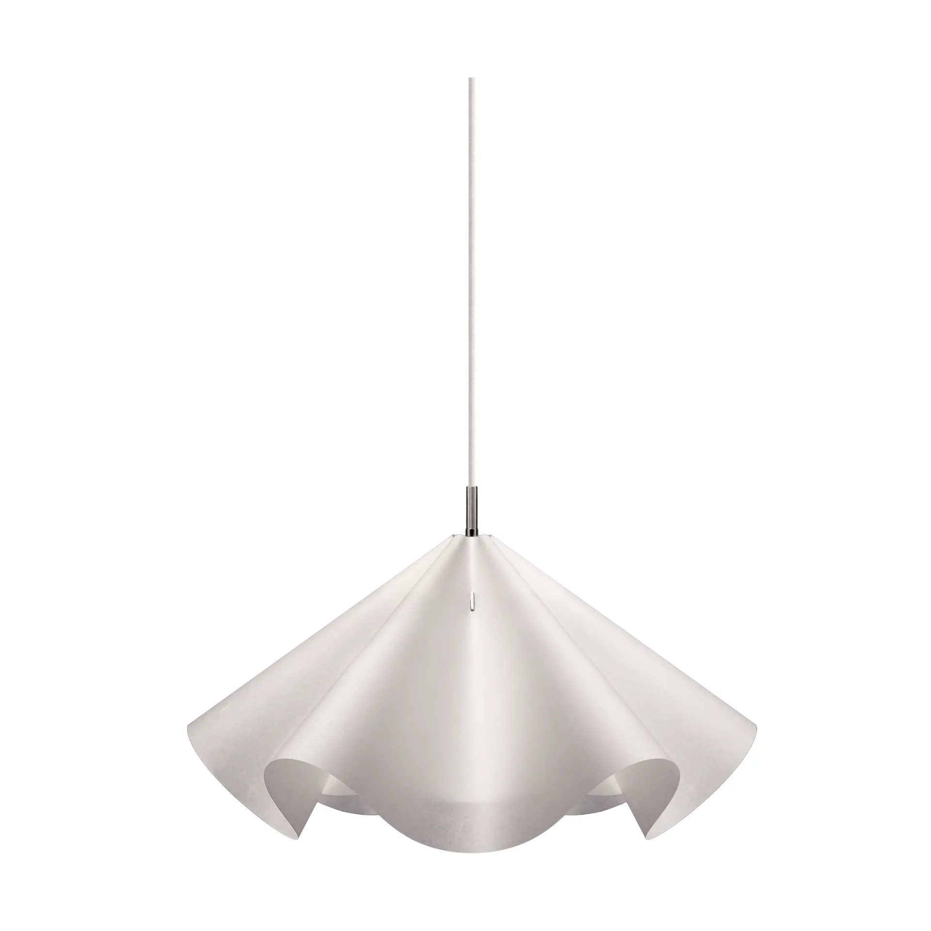 Sinuate pendel, White-rustfritt stål, medium Ø60x30 cm MOEBE