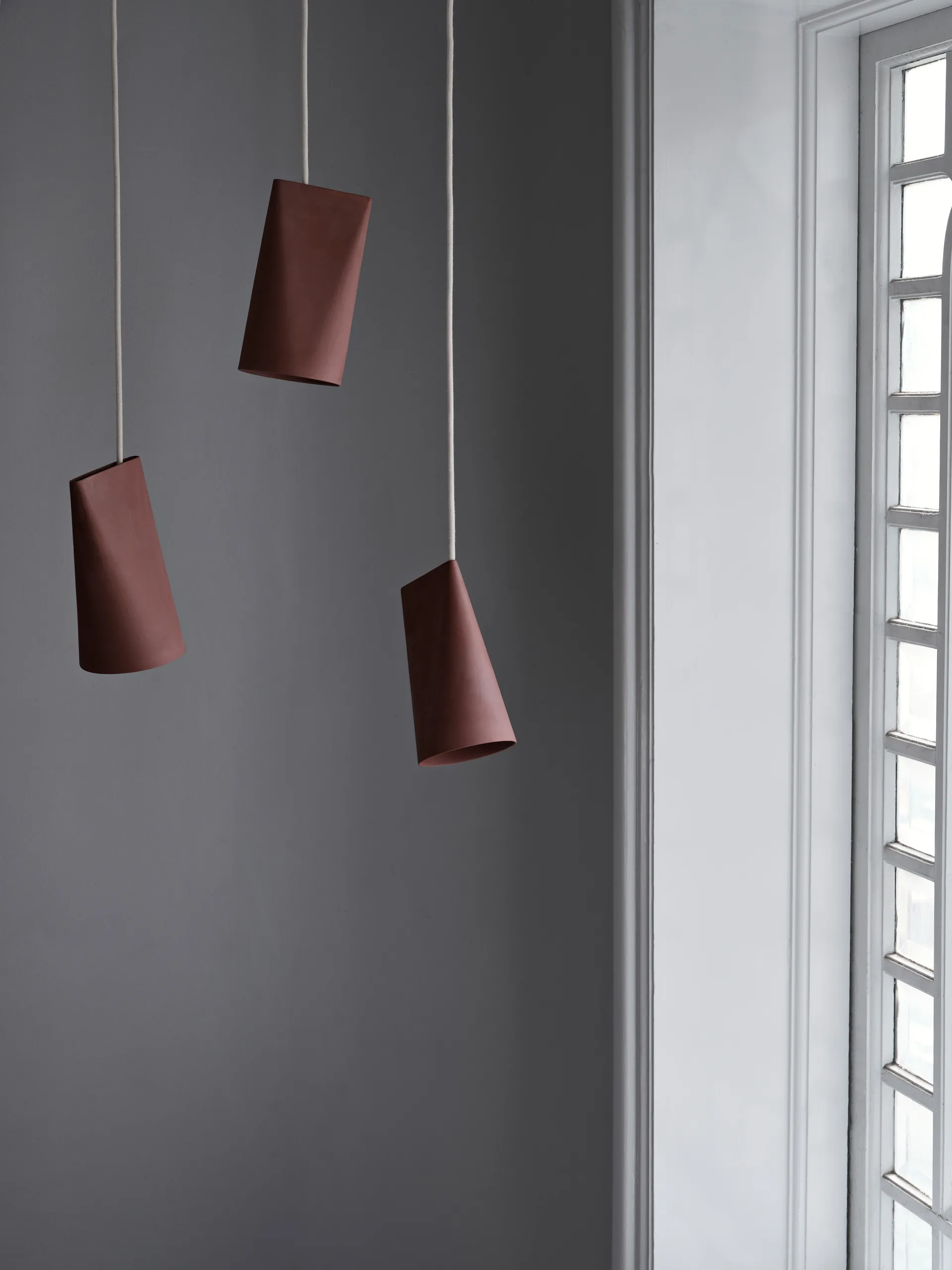 Taklampe keramikk 11,2 x 22 cm, Terra Cotta, Wood MOEBE