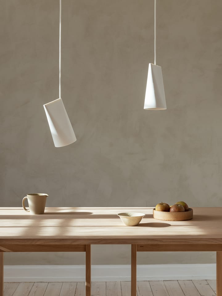 Taklampe keramikk 11,2 x 22 cm, White  MOEBE