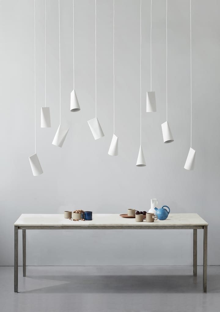 Taklampe keramikk 11,2 x 22 cm, White  MOEBE