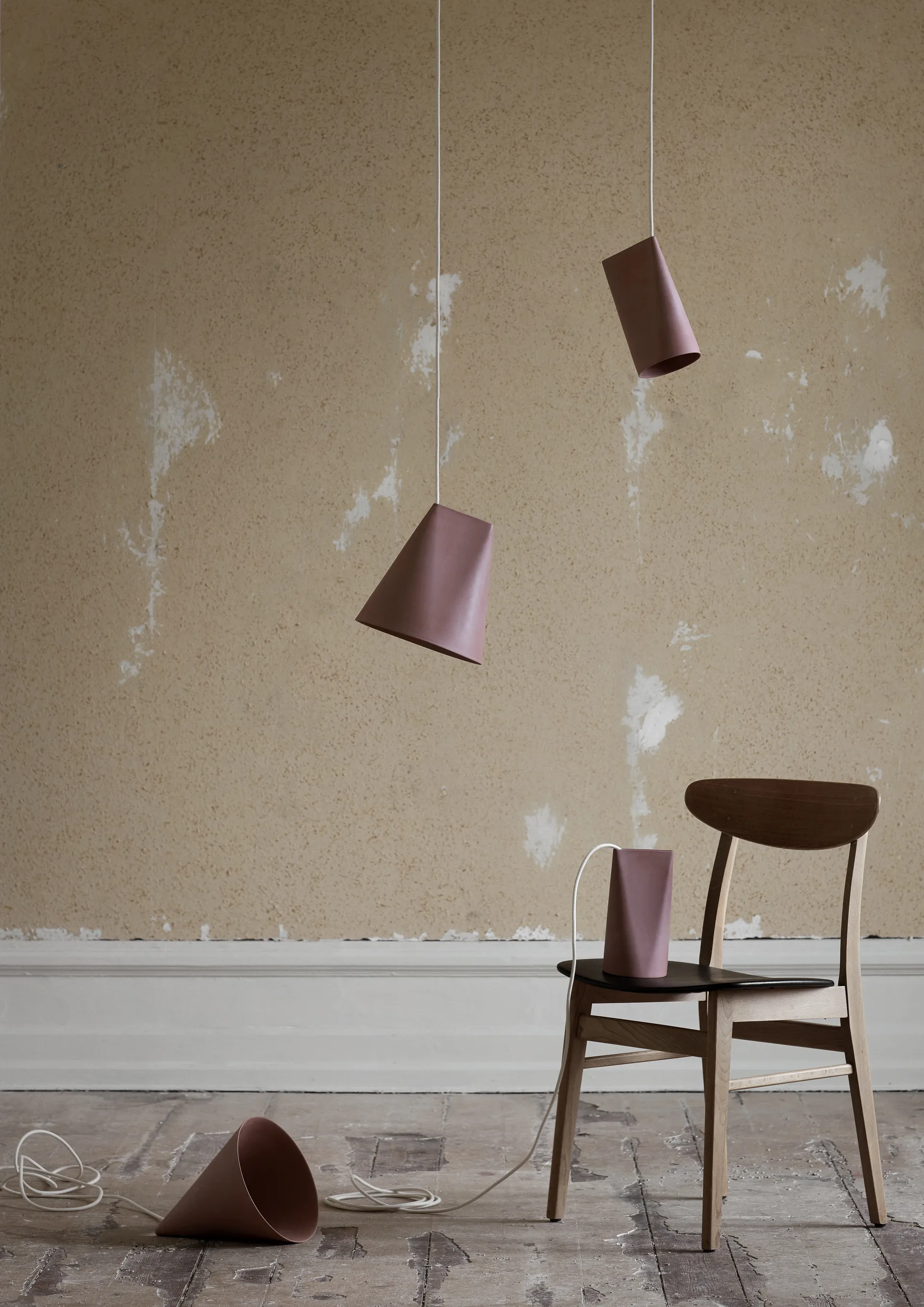 Taklampe keramikk 23 x 23,5 cm, Terra Cotta, Wood MOEBE