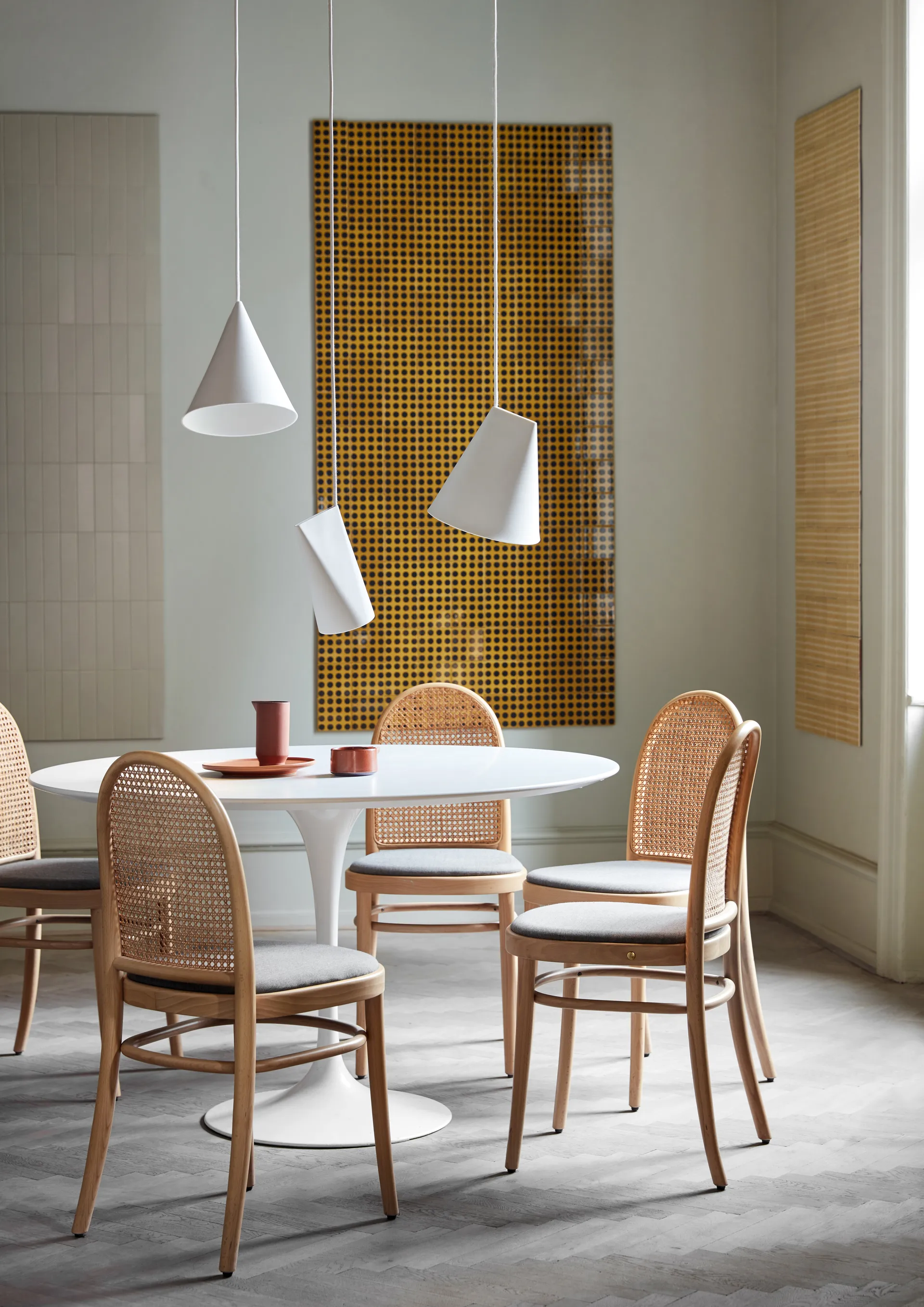 Taklampe keramikk 23 x 23,5 cm, White  MOEBE