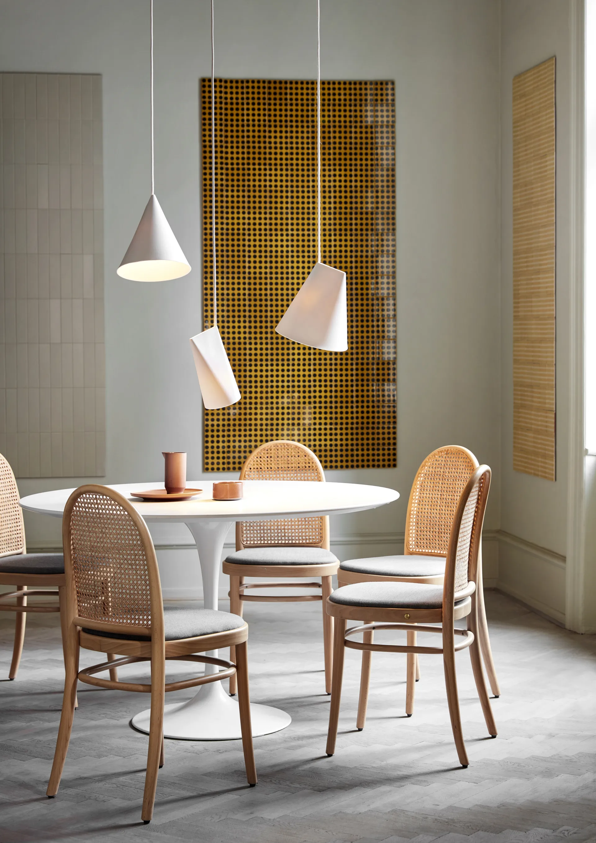 Taklampe keramikk 23 x 23,5 cm, White  MOEBE