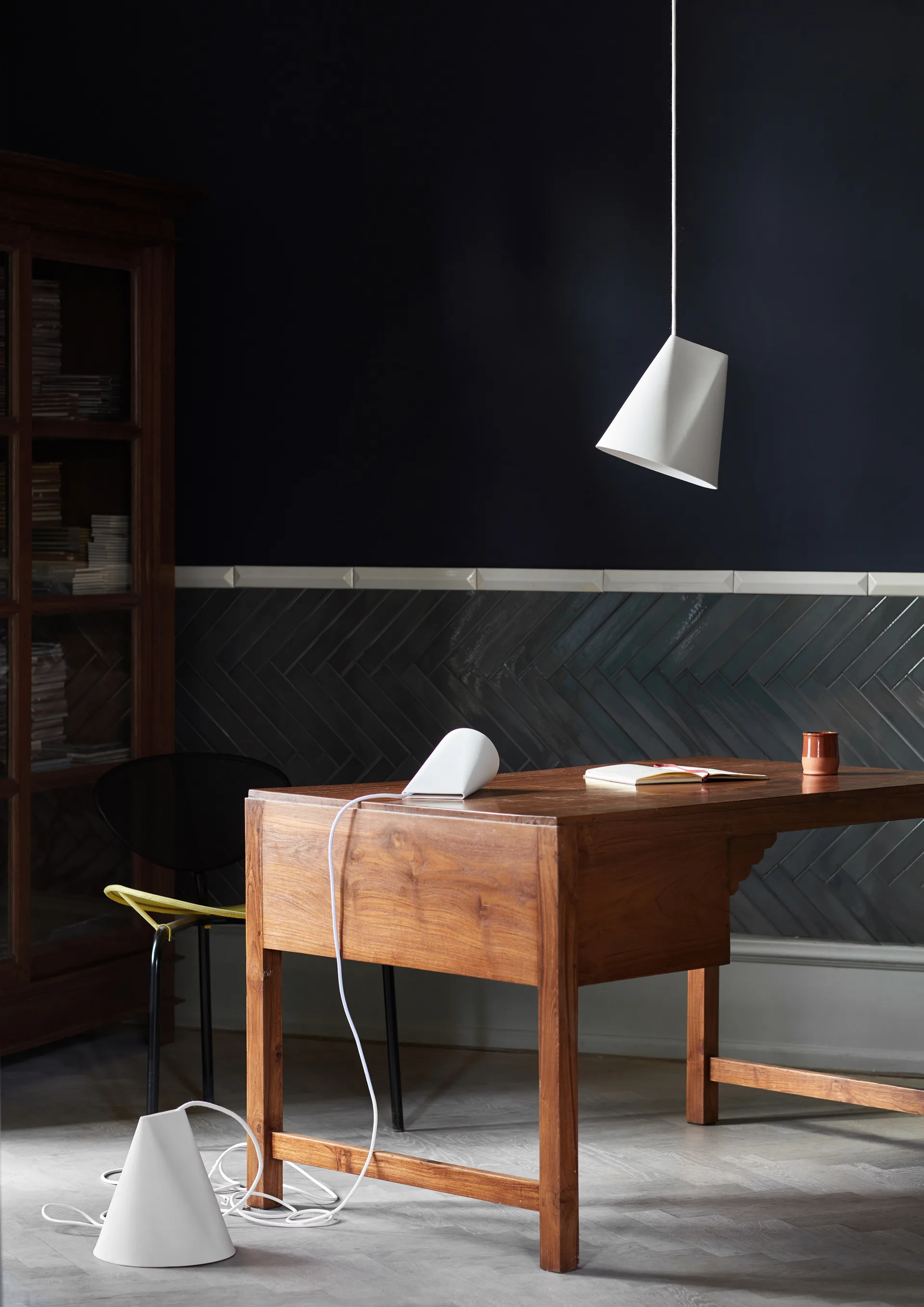 Taklampe keramikk 23 x 23,5 cm, White  MOEBE