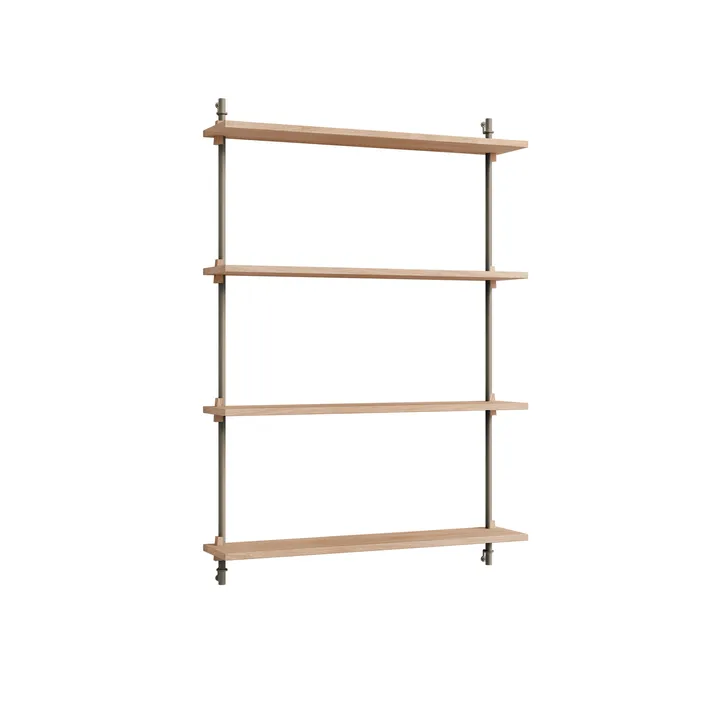 Wall Shelving vegghylle - Eik-warm grey, 92x115x17,5 cm, WS.115.1 - MOEBE