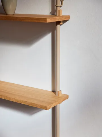 Wall Shelving vegghylle - Eik-warm grey, 92x115x17,5 cm, WS.115.1 - MOEBE