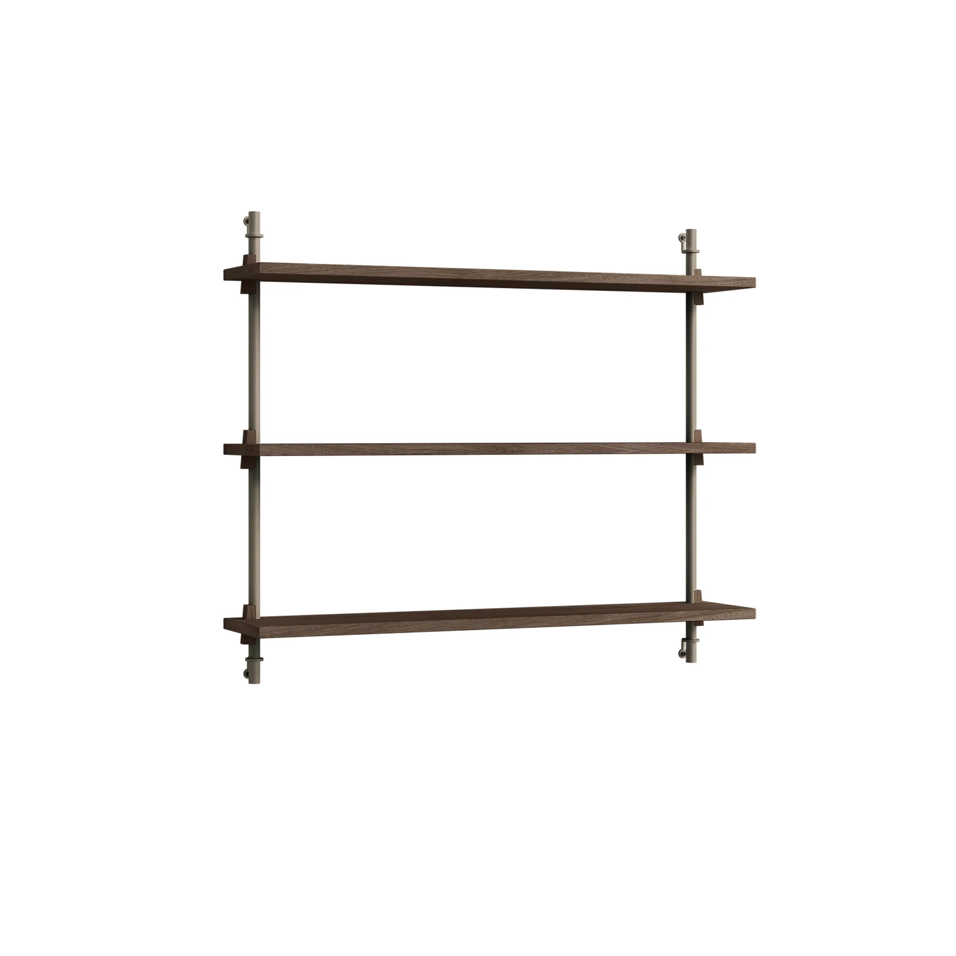 Wall Shelving vegghylle, Røkt eik-warm grey, 92×65×17,5 cm, WS.65.1 MOEBE