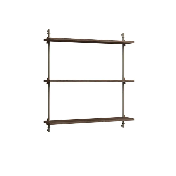 Wall Shelving vegghylle - Røkt eik-warm grey, 92x85x17,5 cm, WS.85.1 - MOEBE