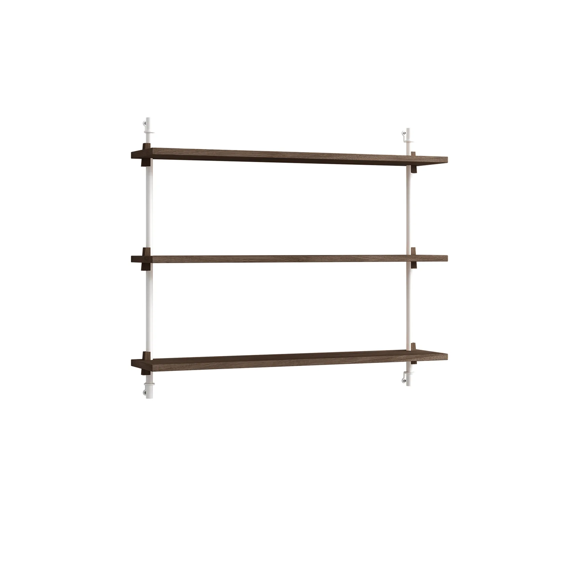 Wall Shelving vegghylle, Røkt eik-white, 92x65x17,5 cm, WS.65.1 MOEBE