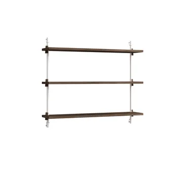 Wall Shelving vegghylle - Røkt eik-white, 92x65x17,5 cm, WS.65.1 - MOEBE