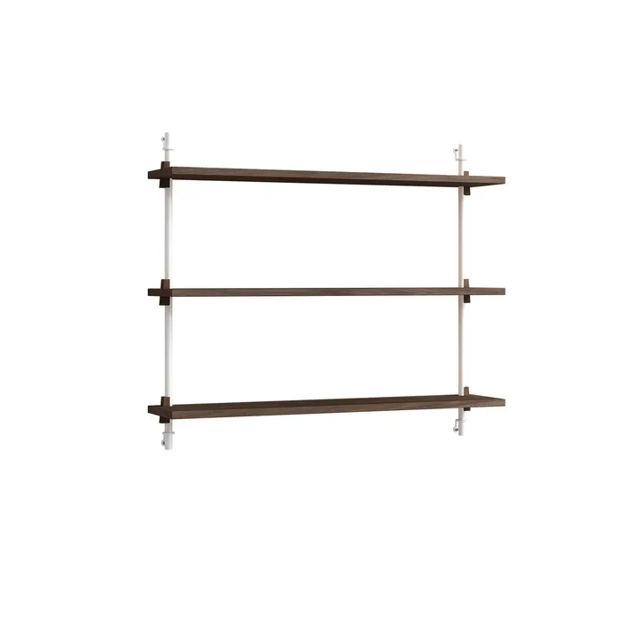 Wall Shelving vegghylle - Røkt eik-white, 92x65x17,5 cm, WS.65.1 - MOEBE