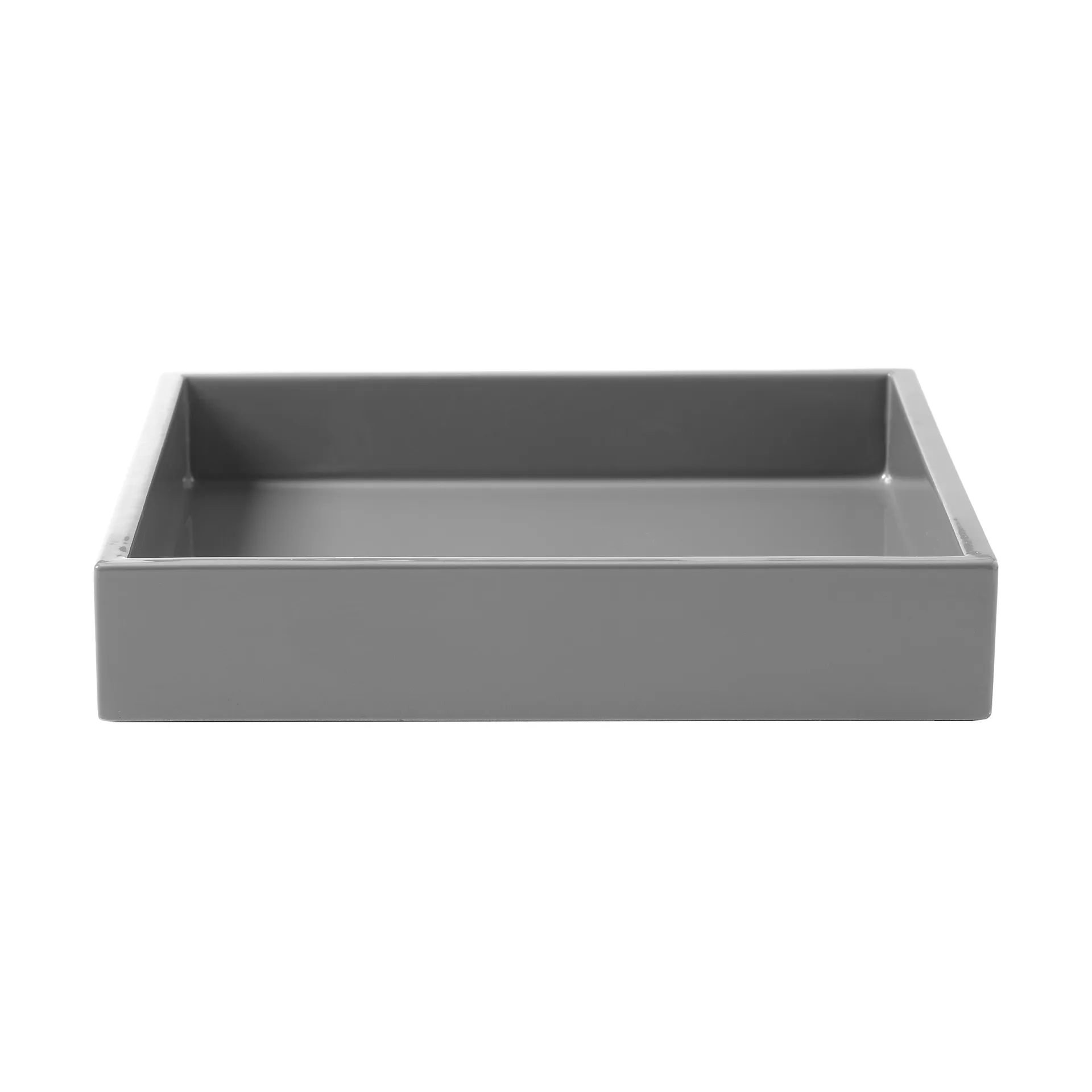 Lux lakkert dekorasjonsbrett 19x19x3,5 cm, Antracit Mojoo