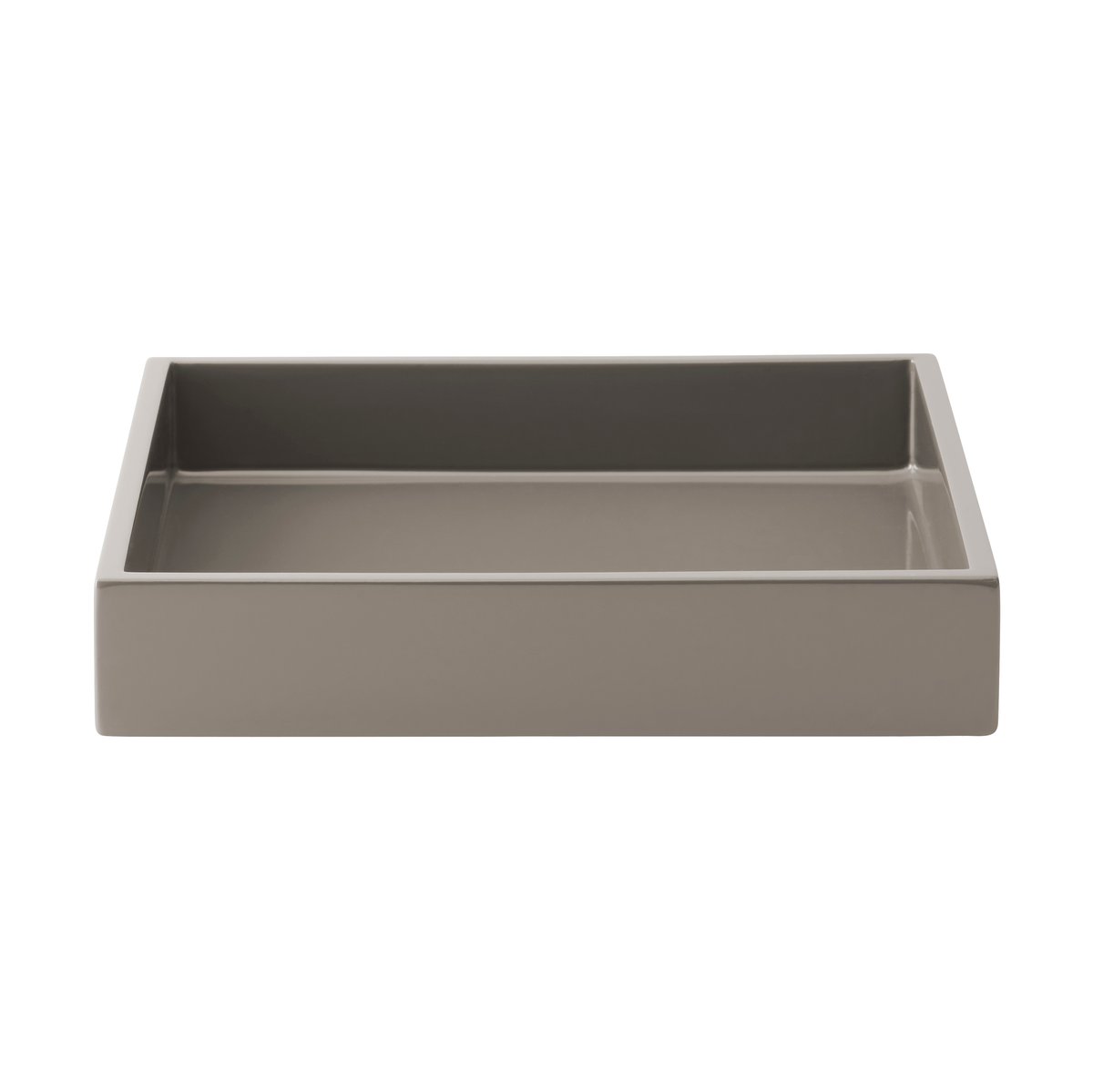 Mojoo Lux lakkert dekorasjonsbrett 19x19x3,5 cm Dark grey