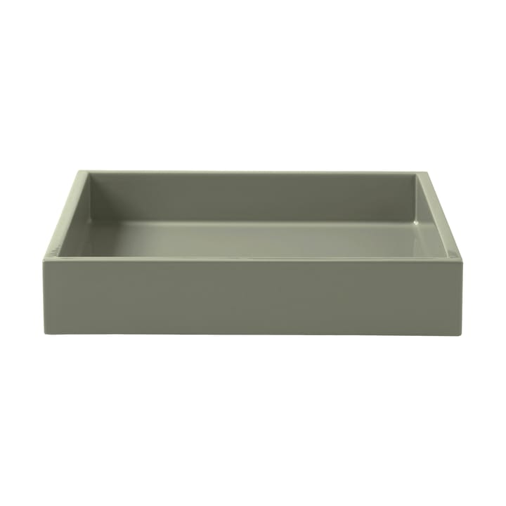 Lux lakkert dekorasjonsbrett 19x19x3,5 cm - Sage - Mojoo