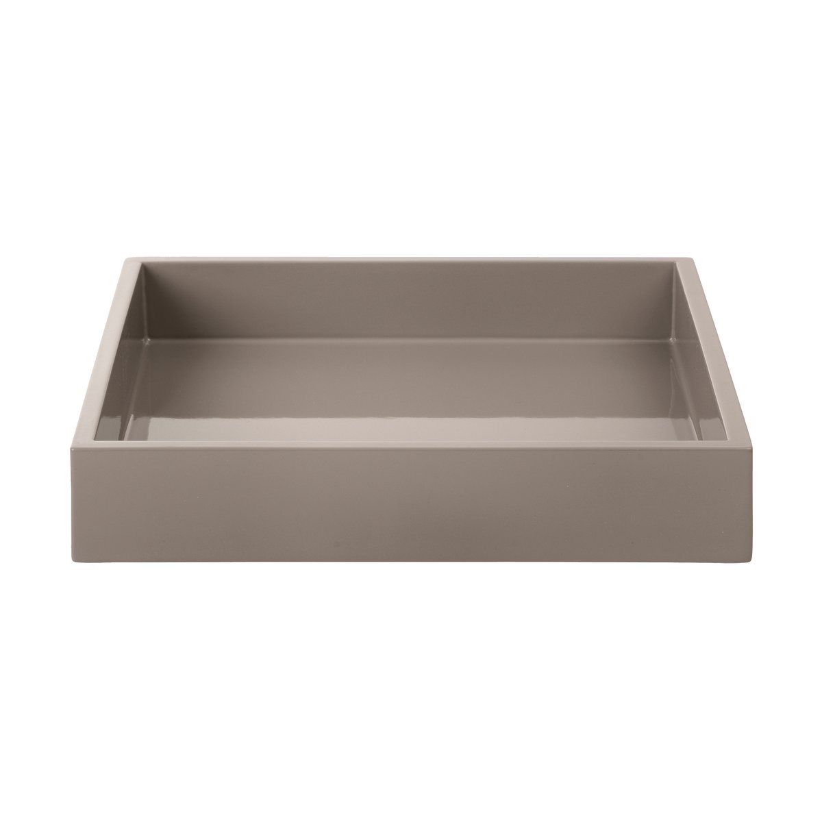 Mojoo Lux lakkert dekorasjonsbrett 19x19x3,5 cm Warm grey