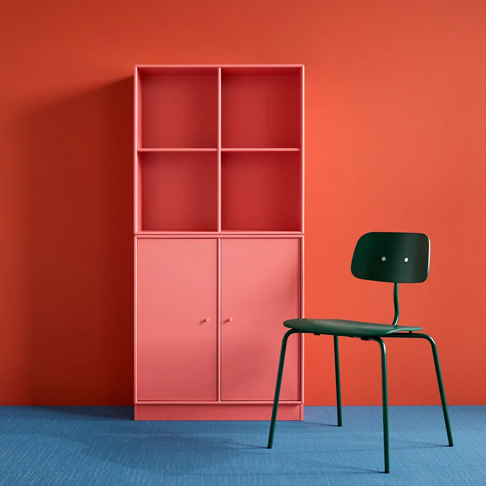 Kevi 2060 stol, rhubarb 147 lakkert stativ-beiset ask Montana