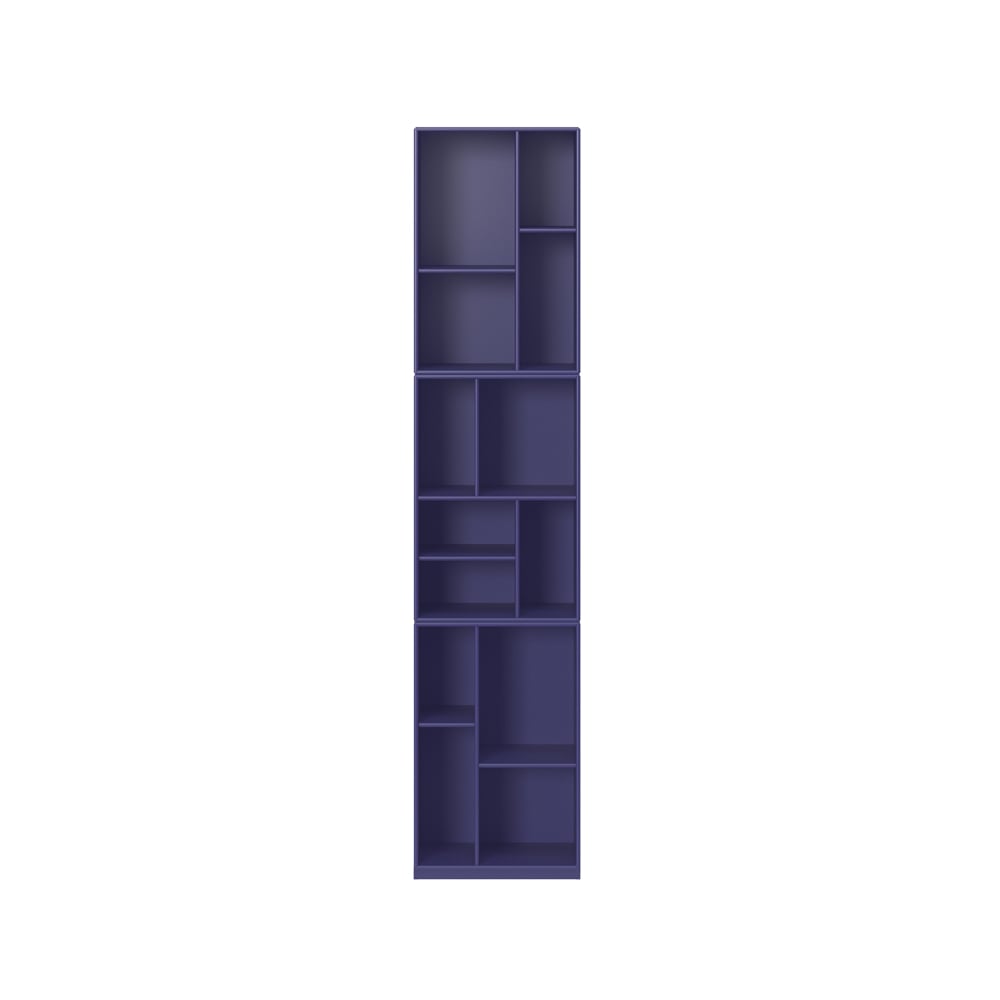 Montana - Loom Slim Bookcase, Plinth H3 cm - Monarch - Bokhyller - Peter J. Lassen - Blå - MDF