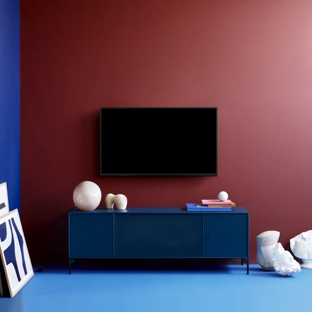 Octave I mediabenk, New white 101-sortlakkerte ben Montana