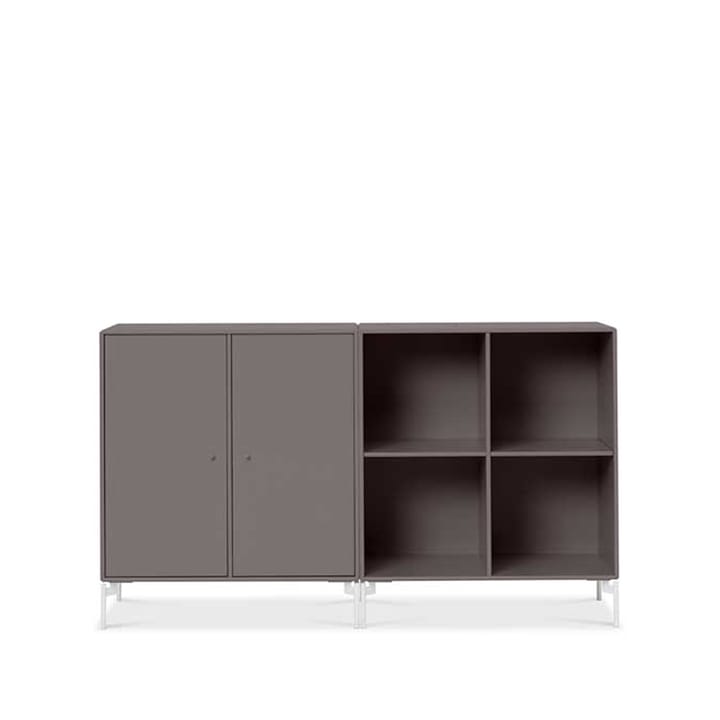 Pair sideboard - Coffee 35, hvitlakkerte ben - Montana