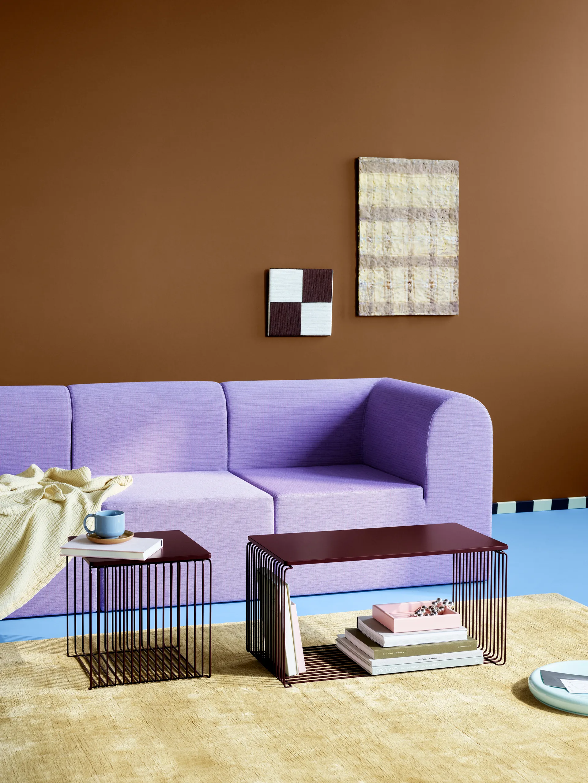 Panton Wire Extended hylle 70x34,8x34,8 cm, Black red Montana